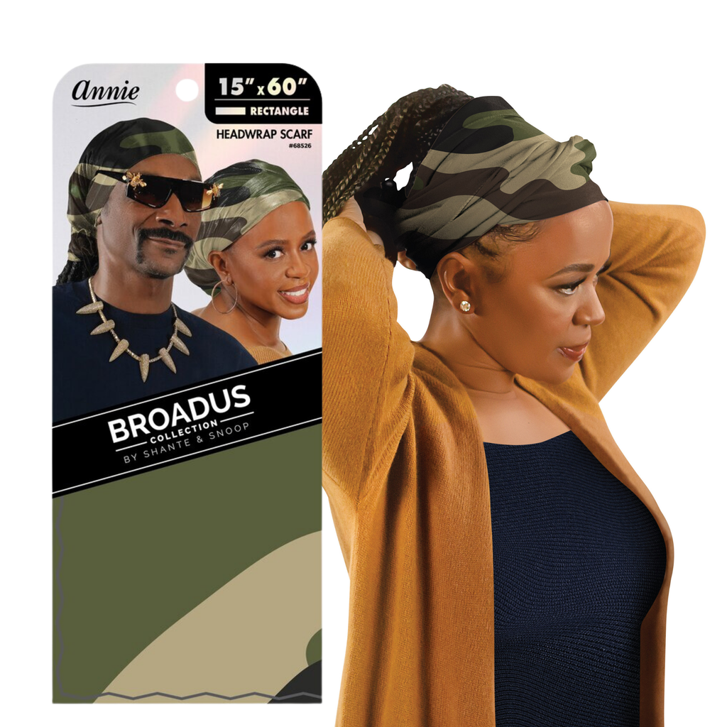 Broadus Collection Snoop Dogg Headwrap Scarf Long, 1 Count, Camo